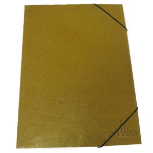 CARPETA CON ELASTICO MARRON CONGRESO