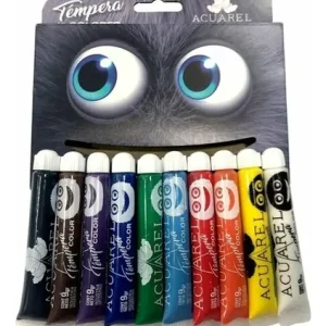 TEMPERA POMO SURTIDAS X 10 UNIDADES 9 GR ACUAREL