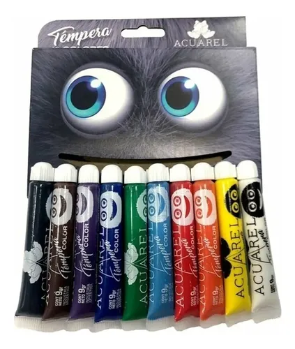 145349 TEMPERA POMO SURTIDAS X 10 UNIDADES 9 GR ACUAREL - Imagen 1