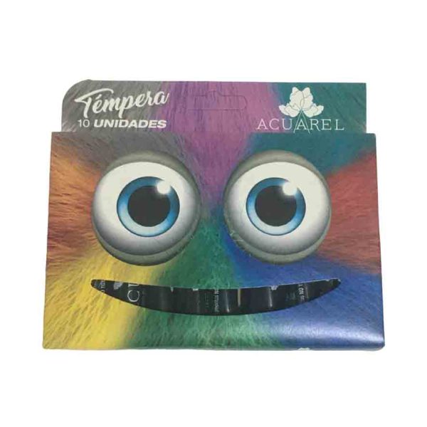 TEMPERA POMO NEGRO X 10 UNIDADES X 9 GR ACUAREL - Imagen 1