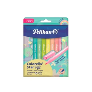MARCADOR COLORELLA FINO STAR PASTEL X 10 UNIDADES PELIKAN