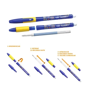 REPUESTO BORRABLE GELOCITY ILLUSION NEGRO X UNIDAD BIC