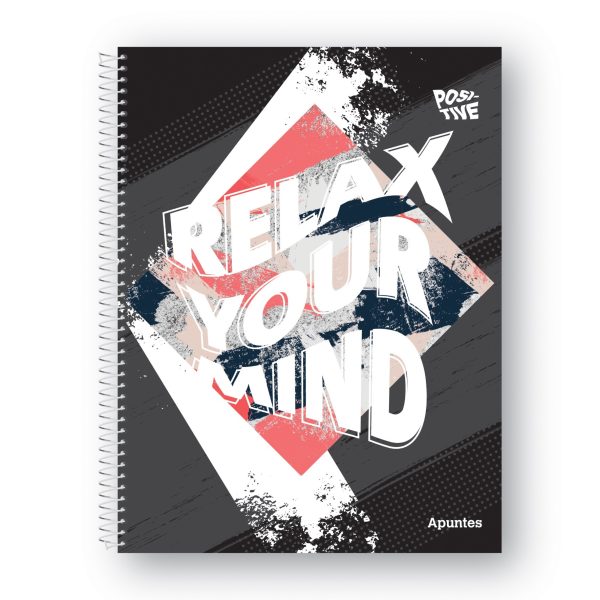CUADERNO 29.7 TAPA SEMIRIGIDA POSITIVE X 80 HOJAS RAYADO APUNTES - Imagen 2