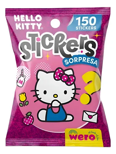 161606 STICKERS SORPRESA HELLO KITTY SOBRE X 150 WERO - Imagen 1