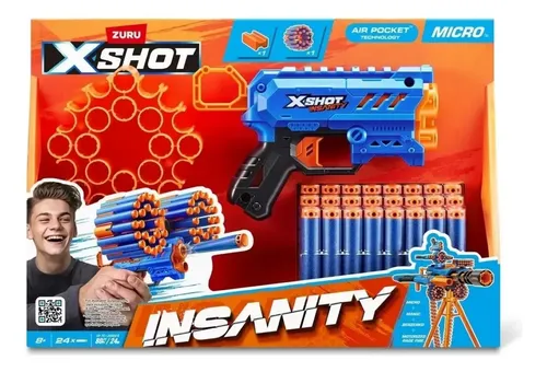167065 PISTOLA CON DARDOS X-SHOT INSANITY MICRO ZURU - Imagen 1