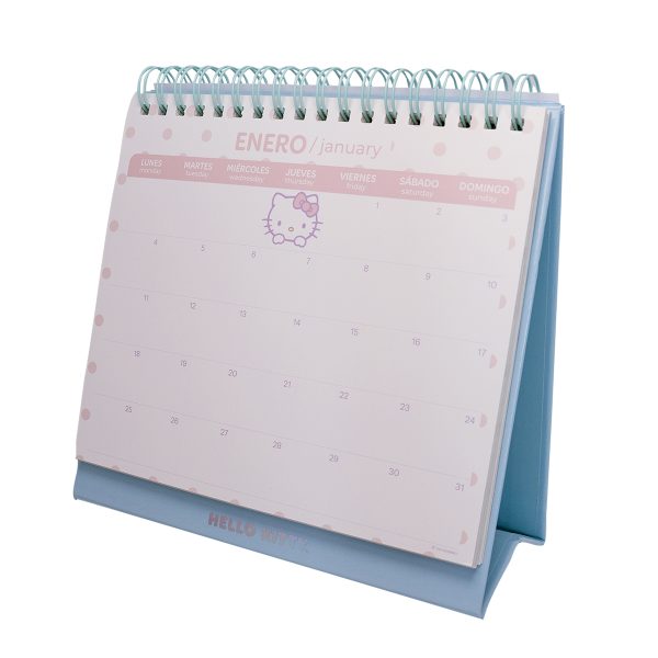 CALENDARIO 16.5X16 DE ESCRITORIO HELLO KITTY MOOVING - Imagen 2