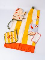 SET DE COCINA DELANTAL+MANOPLA+AGARRADERA+ESPATULA+ANOTADOR IL POMODORO  FW