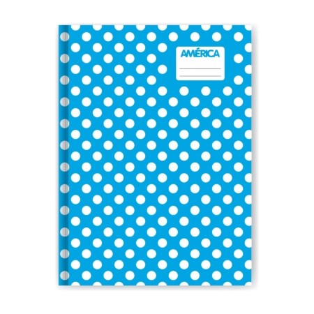 58_59_Apuntes2017cs5 CUADERNO 16X21 TAPA DURA LUNARES CELESTE X 42 HOJAS RAYADAS AMERICA - Imagen 1