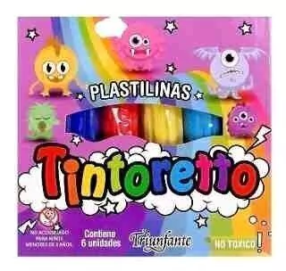 122080 PLASTILINA SURTIDAS X 6 UNIDADES TINTORETTO - Imagen 1