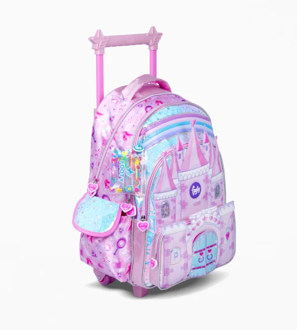 MOCHILA CARRO 18" PULGADAS MAGIC ROSA CON LAPICERAS DE REGALO FOOTY - Imagen 1