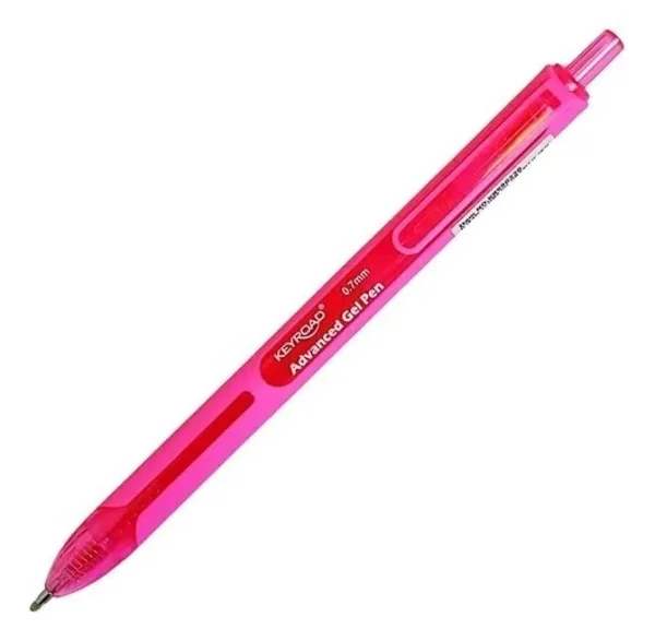 BOLIGRAFO RETRACTIL GEL 0.7 ROSA X UNIDAD KEYROAD - Imagen 1