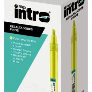 RESALTADOR FLUO FINO AMARILLO X UNIDAD INTRO