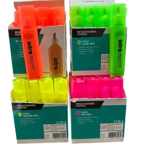 RESALTADOR FLUO CHATO VERDE X UNIDAD INTRO