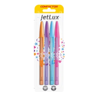 BOLIGRAFO COLOR 1.0 SURTIDOS BLISTER X 4 UNIDADES JETLUX COMPACTOR