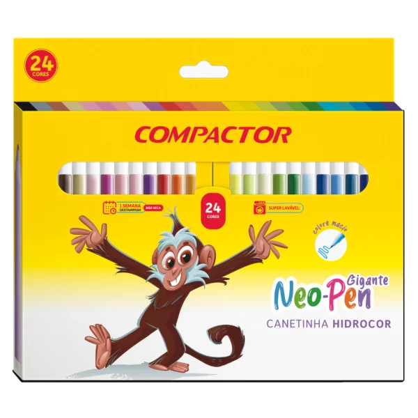 MARCADOR NEO PEN ESCOLARES X 24 COMPACTOR - Imagen 1