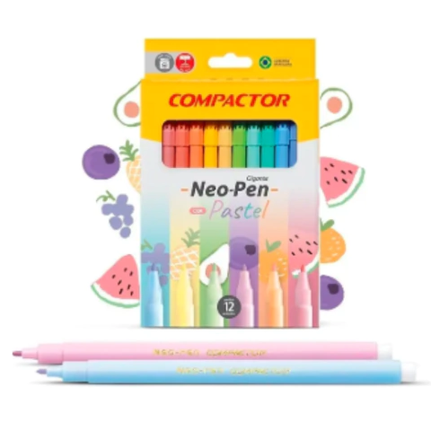 167153 MARCADOR NEO PEN PASTEL ESCOLARES X 12 COMPACTOR - Imagen 1