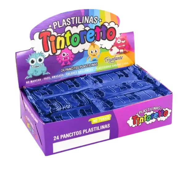 PLASTILINA AZUL MARINO X 24 UNIDADES TINTORETTO - Imagen 1