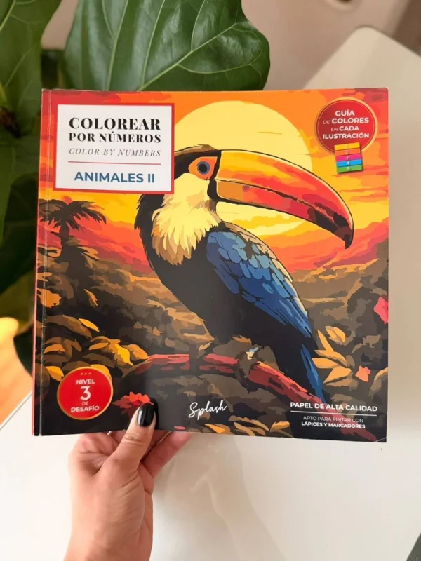 169424 LIBRO COLOREA POR NUMEROS ANIMALES VOLUMEN II SPLASH - Imagen 1