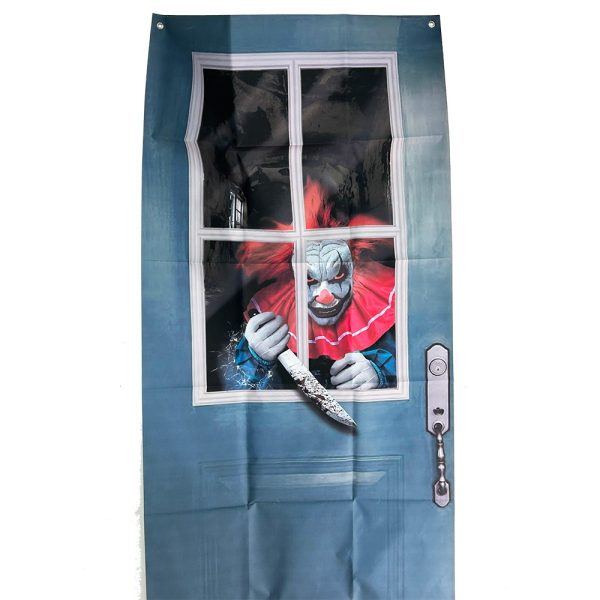 DECORATIVO TELA TAPA PUERTAS PAYASO X UNIDAD SUGAR PARTY - Imagen 1