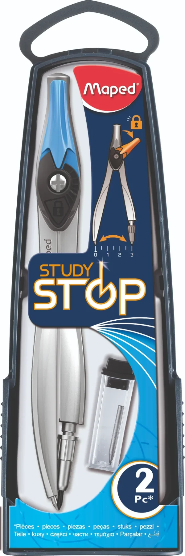 COMPAS STUDY STOP 2 PIEZAS   MAPED - Imagen 1