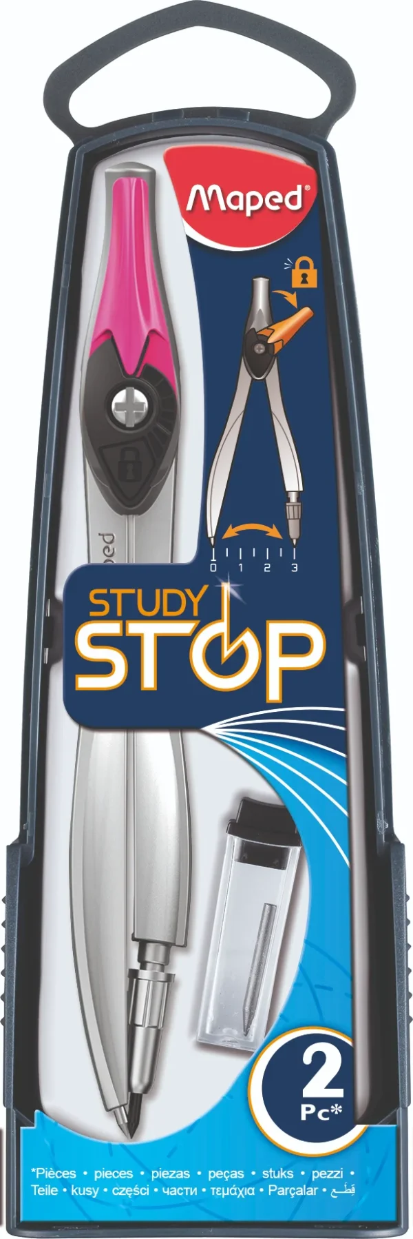COMPAS STUDY STOP 2 PIEZAS   MAPED - Imagen 2