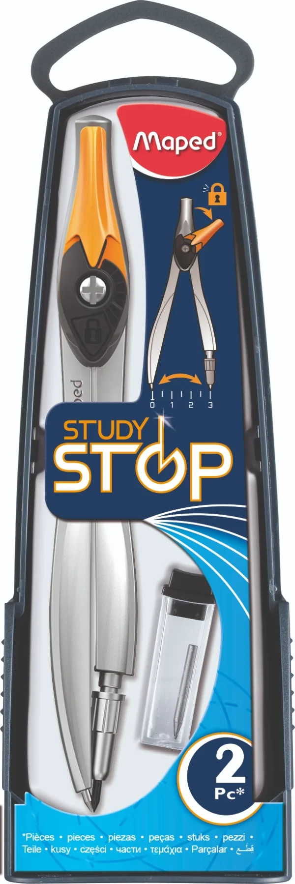 COMPAS STUDY STOP 2 PIEZAS   MAPED - Imagen 3
