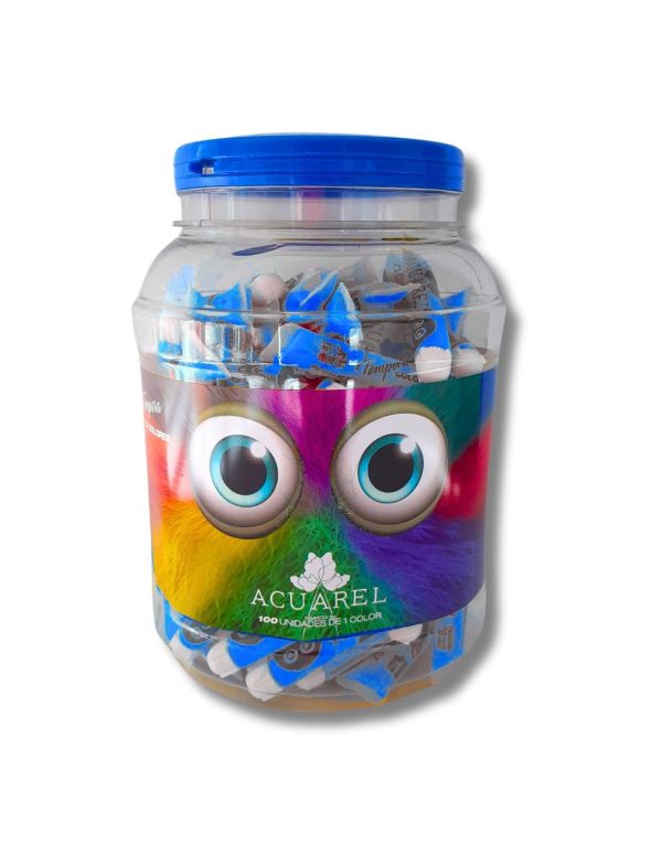 147152 TEMPERA FRASCO CRISTAL AZUL X 100 UNIDADES X 9 GR ACUAREL - Imagen 1