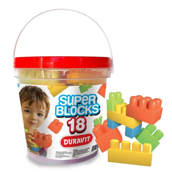 158289 BLOCKS DIDACTICOS 18 PIEZAS BALDE DURAVIT - Imagen 1