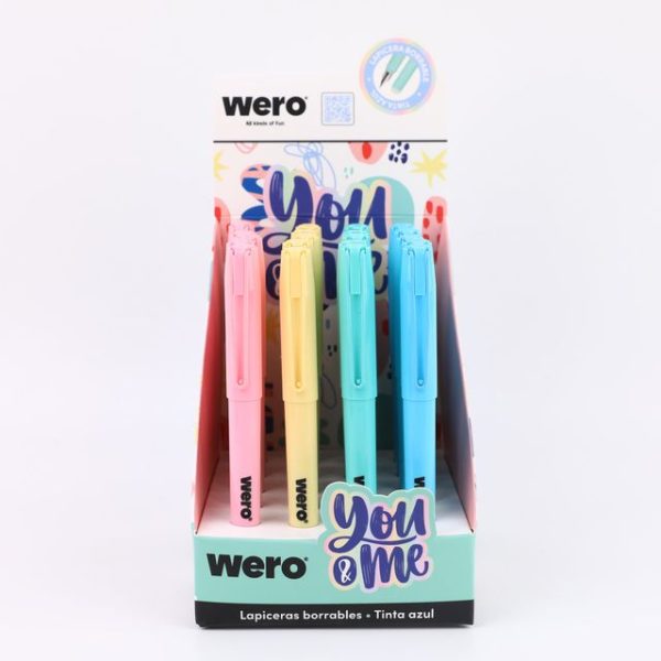164463 LAPICERA PLUMA BORRABLE YOU&ME X UNIDAD WERO - Imagen 1