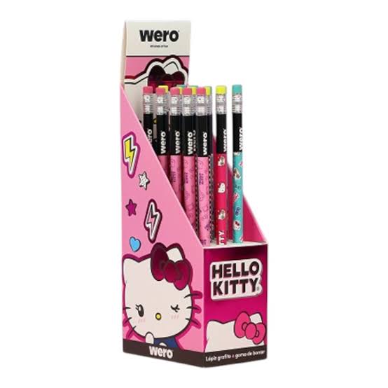 164493 LAPIZ NEGRO CON GOMA HELLO KITTY X UNIDAD WERO - Imagen 1