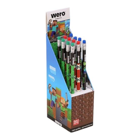 164494 LAPIZ NEGRO CON GOMA MINECRAFT X UNIDAD WERO - Imagen 1