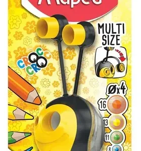 SACAPUNTA PLASTICO CROC CROC 2 ORIFICIOS UNIVERSAL ABEJA X UNIDAD MAPED