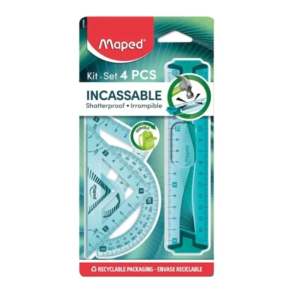 164559 KIT DE TRAZADO IRROMPILE X 4 PIEZAS 15 CM MAPED - Imagen 1
