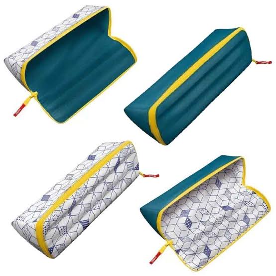 169193 CARTUCHERA BASIC AZUL TURQUESA REVERSIBLE MAPED - Imagen 1