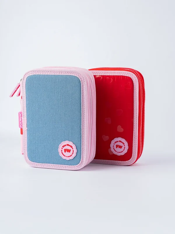 CARTUCHERA 3 PISOS FUN WORLD PINK   FW - Imagen 1