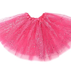 POLLERA TUTU CON GLITTER FUCSIA X UNIDAD M&M PARTY