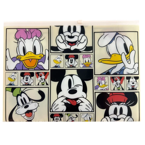 170185 SOBRE A4 CON CIERRE ZIP MICKEY & FRIENDS MOOVING - Imagen 1