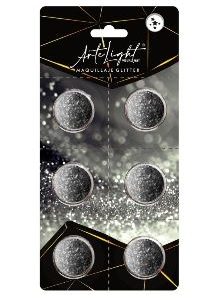 MAQUILLAJE ARTISTICO GLITTER PLATA BLISTER X 6 UNIDADES  ARTELIGHT