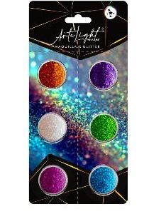 MAQUILLAJE ARTISTICO GLITTER SURTIDO BLISTER X 6 UNIDADES ARTELIGHT