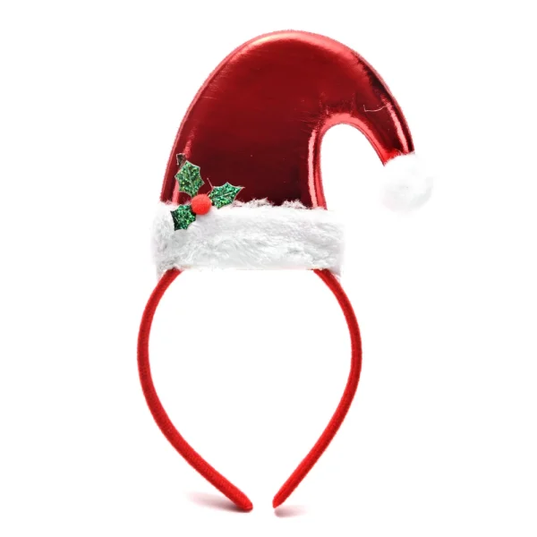 VINCHA NAVIDAD GORRO ROJO METALIZADO  CADENACCI - Imagen 1