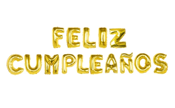GLOBO FELIZ CUMPLEAÑOS METALIZADO 16 PULGADAS DORADO  CADENACCI - Imagen 1