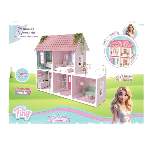 MUÑECA Y SU CASA CON ACCESORIOS TINY - Imagen 1