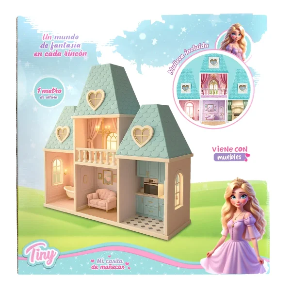 170730 MUÑECA TINY Y SU CASA CON ACCESORIOS TINY - Imagen 1