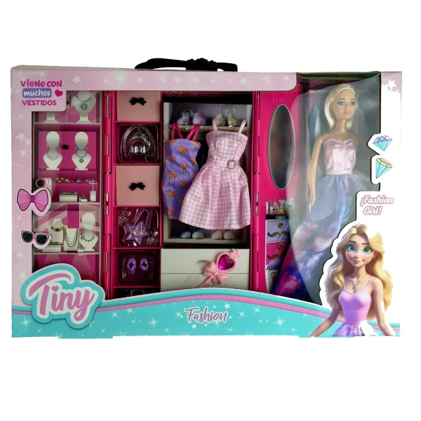 167594 MUÑECA FASHION CON VESTIDOR TINY - Imagen 1