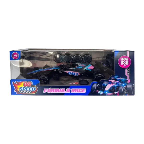 AUTO RADIO CONTROL FORMULA 1 CON USB Y RUEDAS INTERCAMBIABLES   GO SPEED - Imagen 1