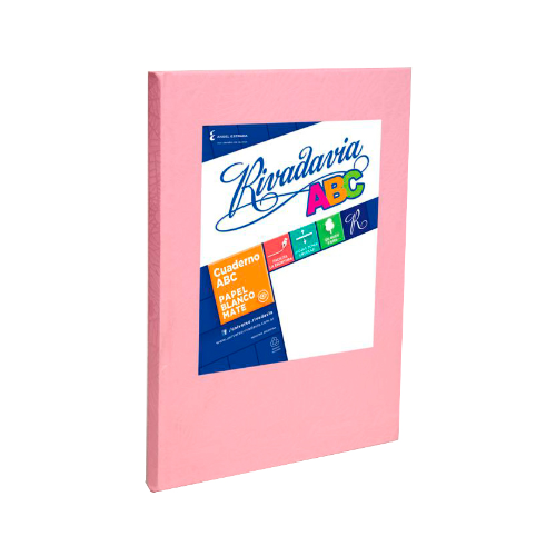 CUADERNO 19X23.5 TAPA DURA ARAÑA ROSA X 98 HOJAS RAYADAS RIVADAVIA