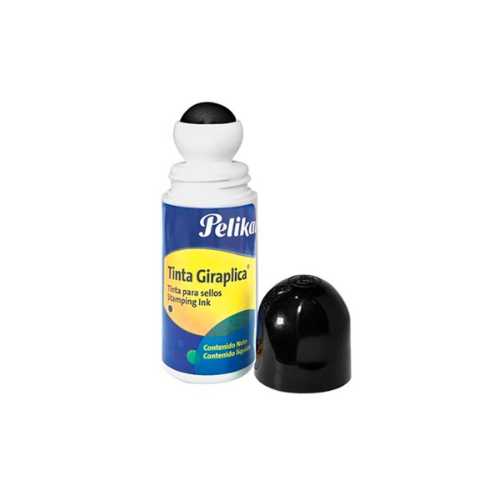 106246 TINTA PARA SELLO NEGRO ROLLON 60 CC X UNIDAD PELIKAN - Imagen 1