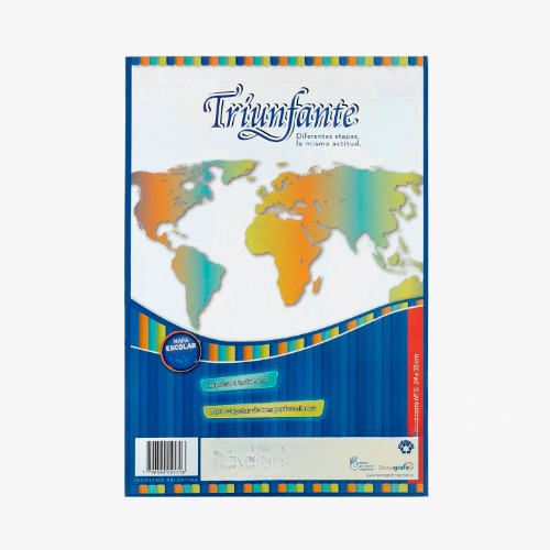 107078 MAPA N°3 AMERICA DEL NORTE FISICO-POLITICO X 40 UNIDADES TRIUNFANTE - Imagen 1