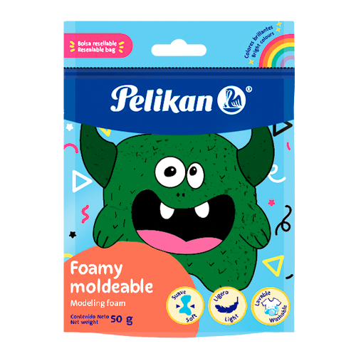 PASTA MOLDEABLE FOAMY VERDE OCURO MOLDEABLE x 50 GR PELIKAN