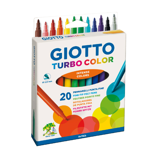 MARCADOR TURBO COLOR X 20 UNIDADES GIOTTO